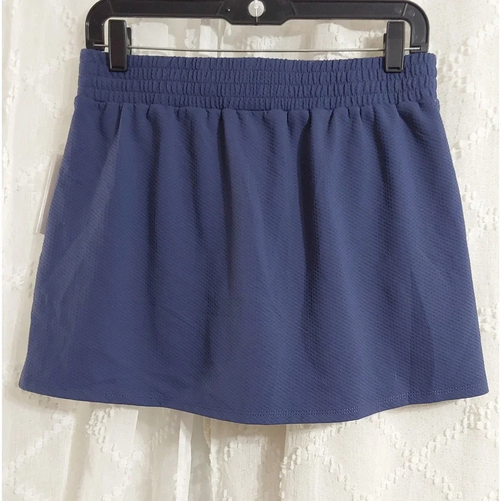 NWT Athletic Works Women Blue DriWorks Textured Active Skort Size S 4-6